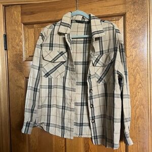 Tan flannel shirt